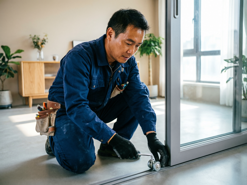 推拉门维修服务实景图