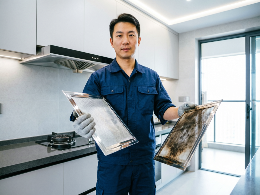 油烟机清洗服务实景图