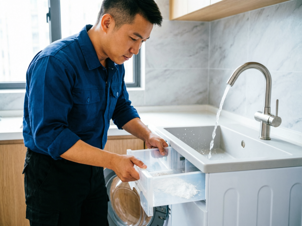 洗衣机清洗服务实景图