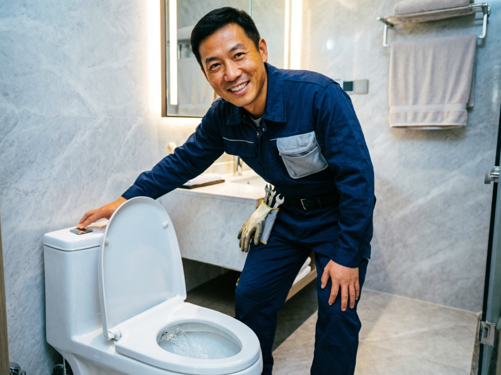 马桶疏通服务实景图