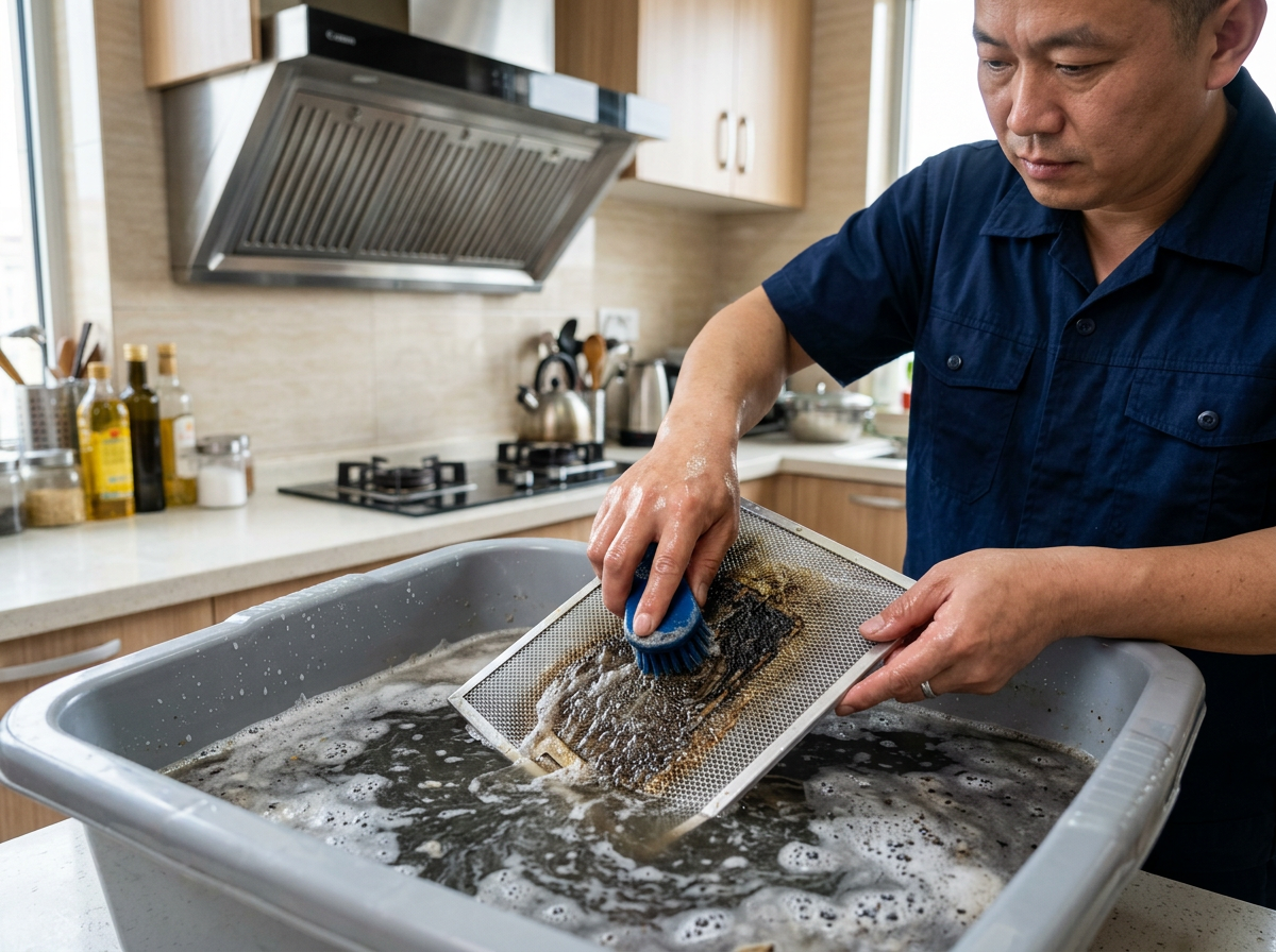 油烟机清洗服务实景图