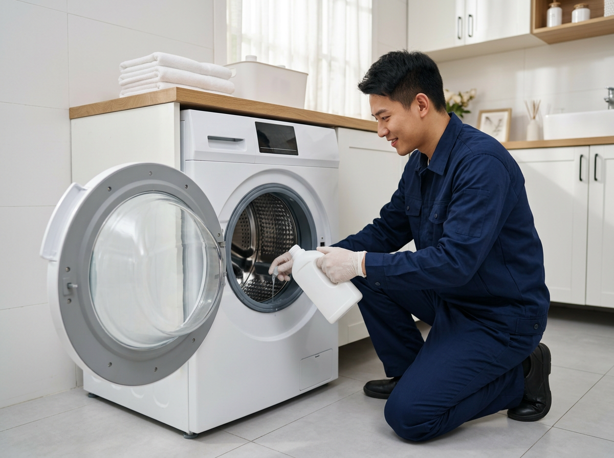 洗衣机清洗服务实景图