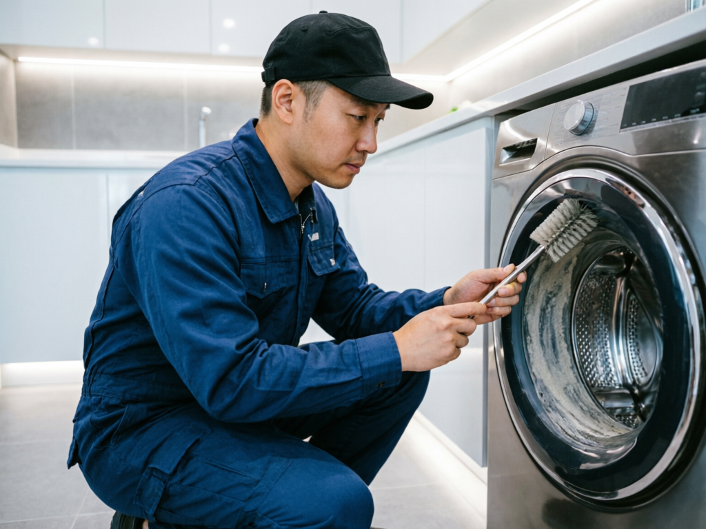 洗衣机清洗服务实景图