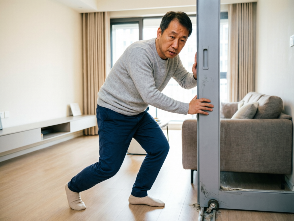 推拉门维修服务实景图